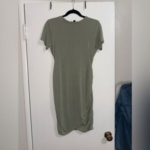 Express Asymmetrical Olive Dress
